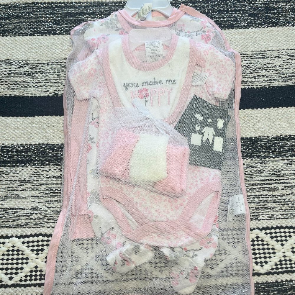 Laura Ashley 8-Piece Girl Outfit, 0 - 3M